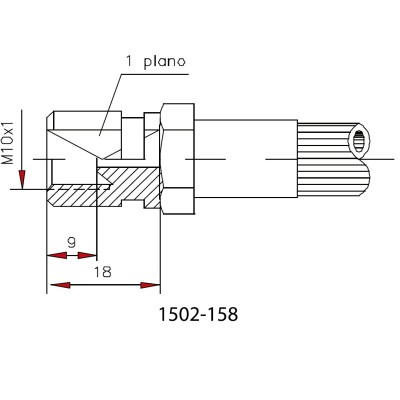 Hembra Freno J1401 Métrico Hembra Freno J1401 Métrico