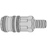 Hembra Enchufe Rápido Aire Serie 430 eSafe Tubo