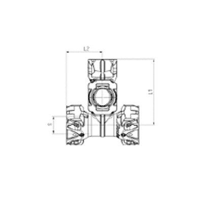 Adaptador Pivote 4 Vías Raufoss ABC