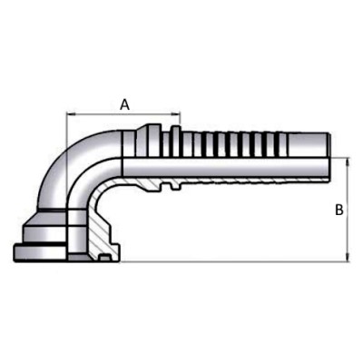 Brida Multiespiral Codo 90º 6000 Psi