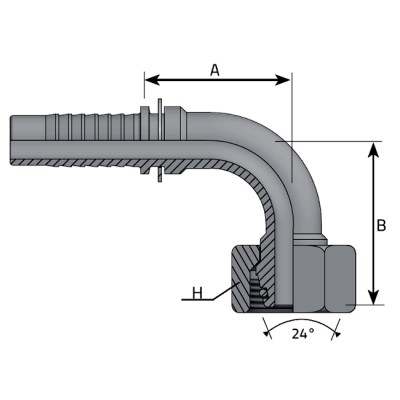 Codo 90 Prensar 24 Serie L