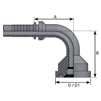 Brida Prensar Codo 90º 3000 Psi