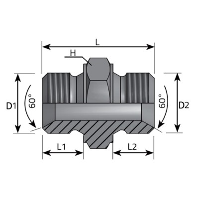 Adaptador Macho - Macho BSPP (Pulgadas)