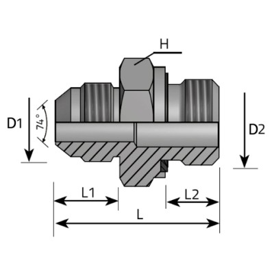 Adaptador Macho BSPP - Macho JIC