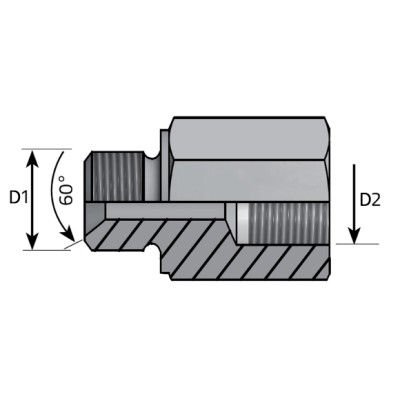 Adaptador Suplemento Macho - Hembra (mm)