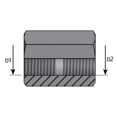 Empalme Hexagonal Hembra (mm)