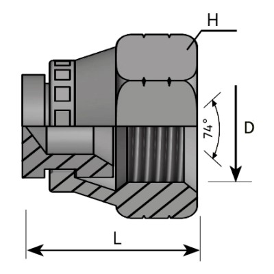 Tapón Hembra Giratoria JIC