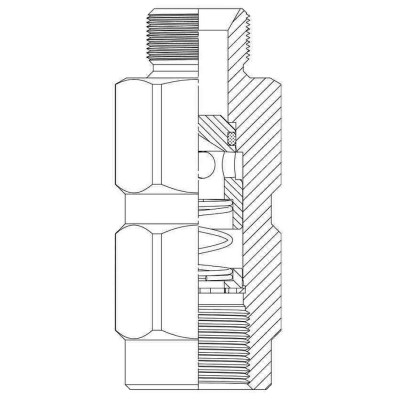 Valvula Antirretorno 5 PSI Macho Hembra