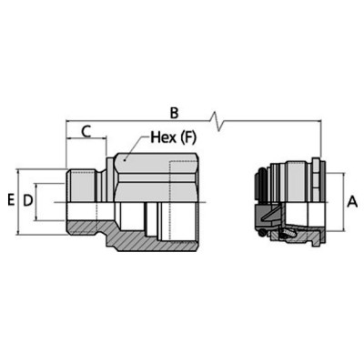 Adaptador Weo Rosca Macho BSP