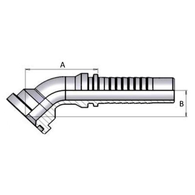 Brida Multiespiral Codo 45 6000 Psi