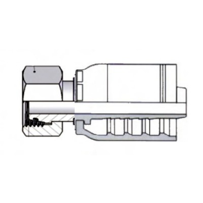 Hembra Recta Con O-Ring Asiento 24º Preprensado Serie L (mm)