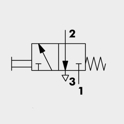 Válvula Neumática Manual Serie 70 MAV Tirador 3/2