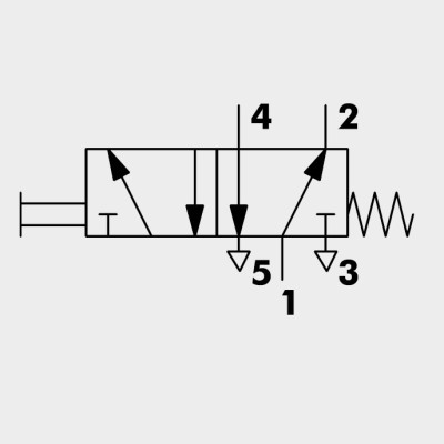 Válvula Neumática Manual Serie 70 MAV Tirador 3/2