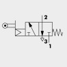 Válvula Neumática Mecánica Serie 70 MEV Puntal Servo Pilotada 3/2