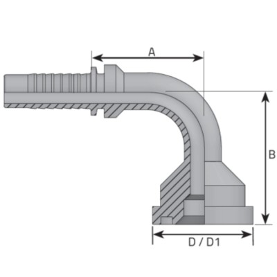 Brida Prensar Codo 90º 6000 Psi