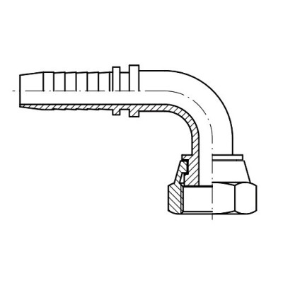 Codo 90º Prensar Asiento Plano