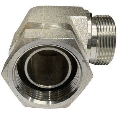 Codo 90º Macho - Tuerca Loca BSP Gas 60º