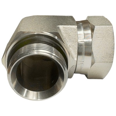 Codo 90º Macho - Tuerca Loca BSP Gas 60º