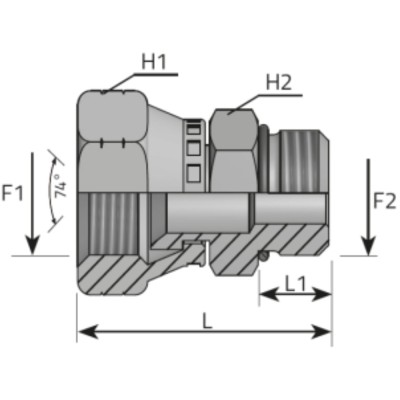 Adaptador Macho JIC - Tuerca Loca JIC