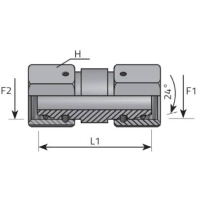 Adaptador Tuerca Loca 24º (mm)