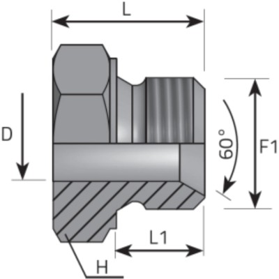 Empalme Hexagonal Soldar BSP Gas 60º