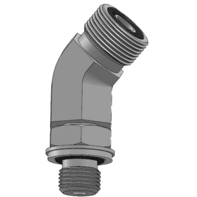 Codo 45º Macho ORFS - Macho BSPP Orientable