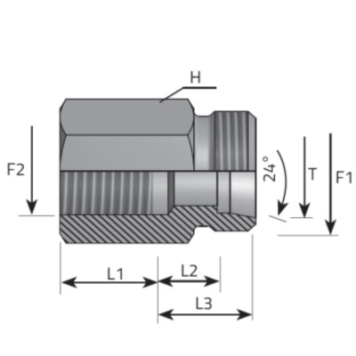 Unión Simple Hembra