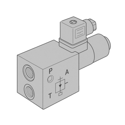 Bloque Simple Electroválvula NG6 -P a A / B a T- Con Limitadora