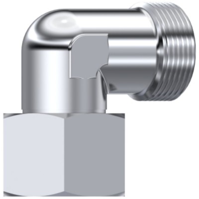 Codo 90º Macho - Tuerca Loca · Inoxidable