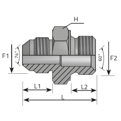 Adaptador Macho Macho BSP - JIC