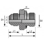 Male BSPP Adapter - Male JIC