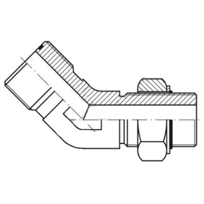 Codo 45º Macho ORFS - Macho BSPP Orientable