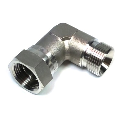 Codo 90º Macho - Tuerca Loca Inoxidable