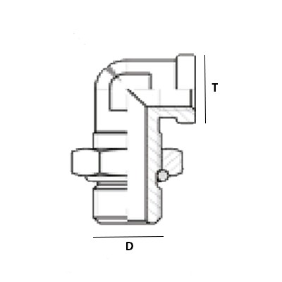 Codo Orientable Roscado Pulmón Freno