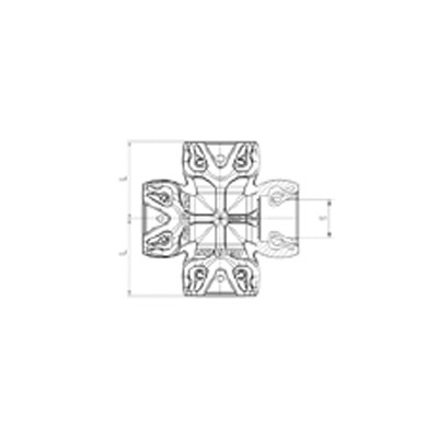 Adaptador Pivote Cruz Raufoss ABC