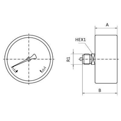 Manómetro Rosca Posterior