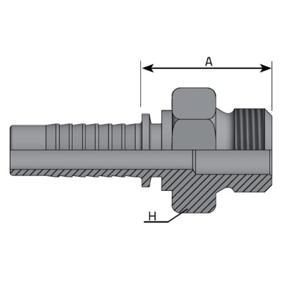 Macho Prensar BSPP Asiento Plano