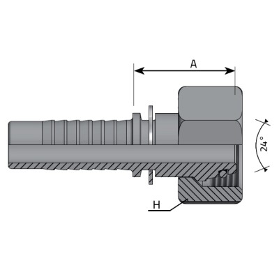 Hembra Recta Prensar 24 Serie S