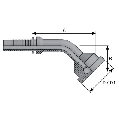 Brida Prensar Codo 45º 3000 Psi