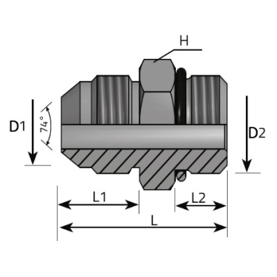 Adaptador Macho JIC - Macho SAE