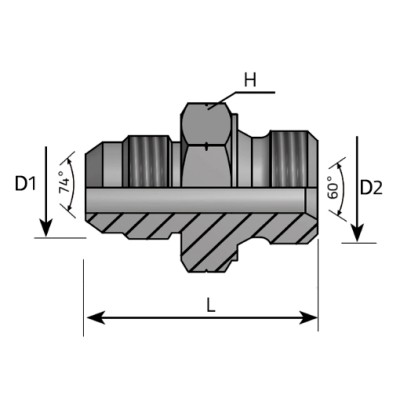 Adaptador Macho JIC 37º