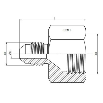 Adaptador Suplemento Macho JIC - Hembra JIC