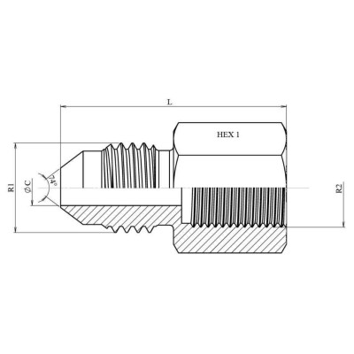 Adaptador Suplemento Macho JIC - Hembra BSP