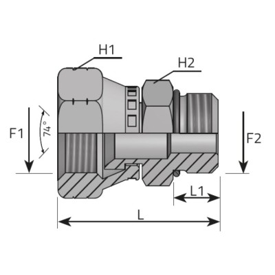 Adaptador Macho SAE - Tuerca Loca JIC