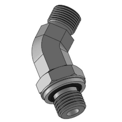 Codo 45º Macho - Macho Orientable Forjado