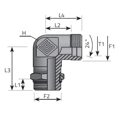 Codo 90 Macho BSP Orientable