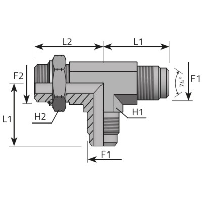 Te Machos JIC - Macho SAE Orientable Lateral