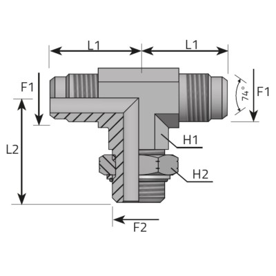 Te Machos JIC - Macho SAE Orientable Central