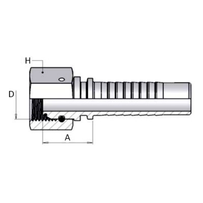 Hembra Recta Prensar Multiespiral
