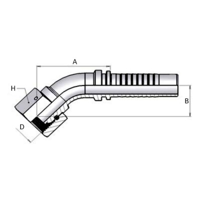 Codo 45Prensar Multiespiral